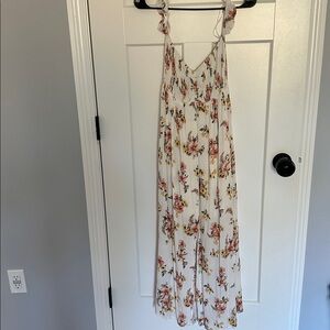 Promesa White Floral Textured Dress